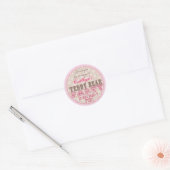Teddy Bear Party Vielen Dank Sticker - Rosa (Umschlag)