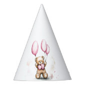 Teddy Bear Pastel Party Hat Partyhütchen (Vorderseite)
