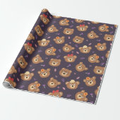 Teddy Bear Pattern Geschenkpapier (Ungerollt)