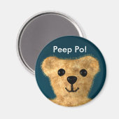 Teddy Bear (Peep po!) Magnet (Vorderseite/Rückseite)