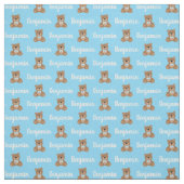 Teddy Bear Personalisiert Blue Name Stoff (Muster)