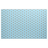 Teddy Bear Personalisiert Blue Name Stoff (Fat Quarter (45,7 x 55,9 cm))