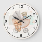 Teddy Bear Personalisierte Acryl Wall Clock Große Wanduhr (Vorderseite)