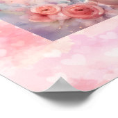 Teddy Bear personalize Name Age Birthday Party Poster (Ecke)