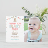 Teddy bear picknick Danke You Card Teddy Bären Boy (Stehend Vorderseite)