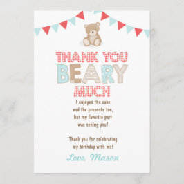 Teddy bear picknick Danke You Card Teddy Bären Boy Einladung