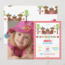 Teddy Bear Picnic 1. Geburtstag Boy Girl Foto