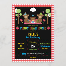Teddy Bear Picnic 1. Geburtstag Party Boy Girl Einladung