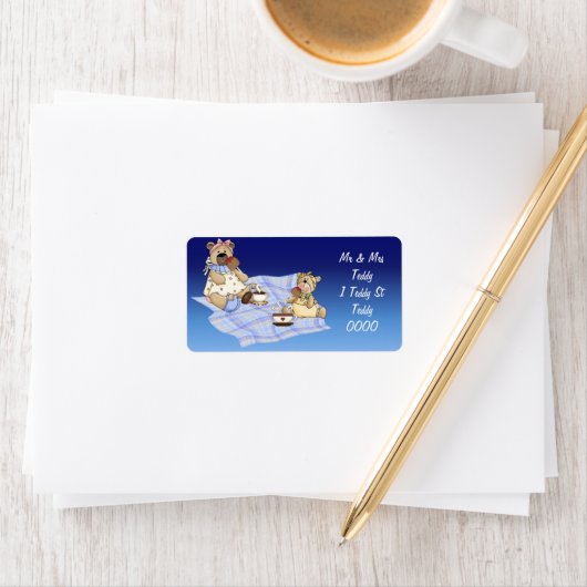 Teddy Bear Picnic Adressaufkleber (Insitu)