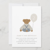 Teddy Bear Picnic Baby Birthday Einladung (Vorderseite)