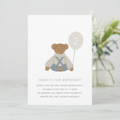 Teddy Bear Picnic Baby Birthday Einladung (Stehend Vorderseite)