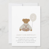 Teddy Bear Picnic Baby Birthday Einladung (Vorderseite)