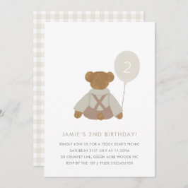 Teddy Bear Picnic Baby Birthday Einladung