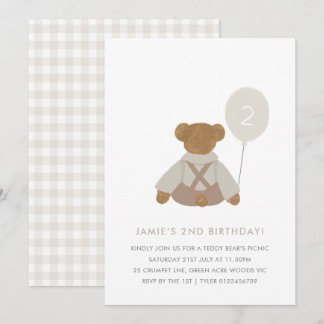 Teddy Bear Picnic Baby Birthday Einladung