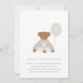 Teddy Bear Picnic Baby Birthday Einladung (Vorderseite)