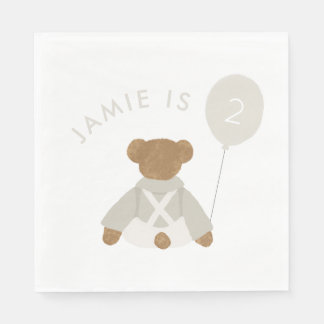 Teddy Bear Picnic Baby Birthday Einladung Serviette