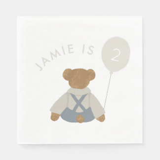 Teddy Bear Picnic Baby Birthday Serviette