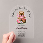 Teddy Bear Picnic Beary Sweet Baby Dusche Acryleinladungen (Insitu (Handheld))