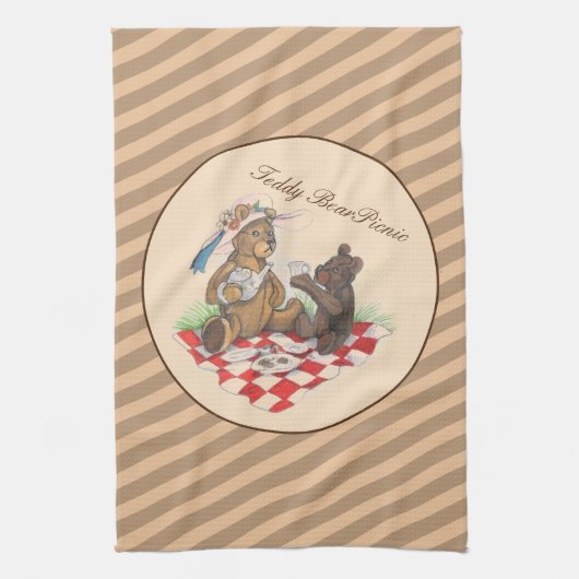 Teddy Bear Picnic Geschirrtuch (Vertikal)