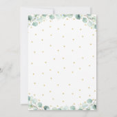 Teddy Bear Picnic Greenery Girl Birthday Einladung (Rückseite)