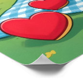Teddy Bear Picnic Heart Sandwich Wall Art Poster (Ecke)