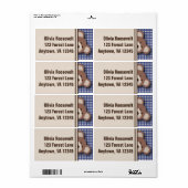 Teddy Bear Picnic Label - Blue Gingham (Vorne)