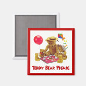Teddy Bear Picnic Magnet (Vorderseite/Rückseite)