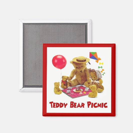 Teddy Bear Picnic Magnet (Vorderseite/Rückseite)