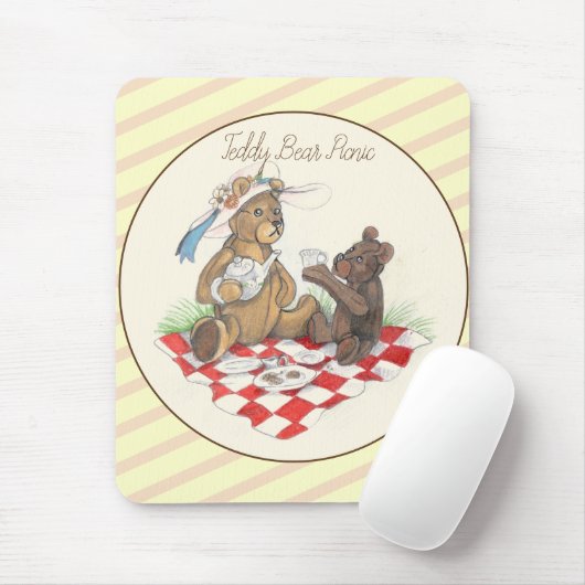 Teddy Bear Picnic Mousepad (Mit Mouse)