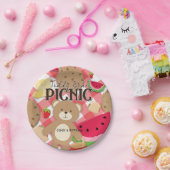 Teddy Bear Picnic Summer Birthday Party Custom Pappteller (Party)