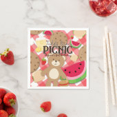 Teddy Bear Picnic Summer Birthday Party Custom Serviette (Beispiel)