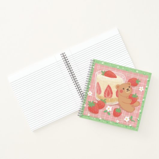 Teddy Bear Picnic with Strawberries Notizblock (Innenseite)