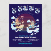 Teddy Bear Pilot Airplane Art Postkarte (Vorderseite)