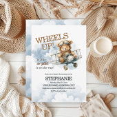 Teddy Bear Pilot auf seinem Weg Baby Boy Einladung
