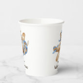 Teddy Bear Pilot Baby Boy Duschpapier Tasse Pappbecher (Links)