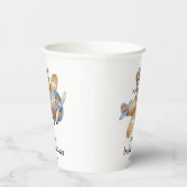 Teddy Bear Pilot Baby Boy Duschpapier Tasse Pappbecher (Rechts)