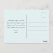 Teddy Bear Pilot Babydusche Vielen Dank Postkarte (Rückseite)