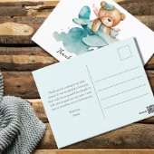 Teddy Bear Pilot Babydusche Vielen Dank Postkarte