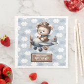Teddy Bear Pilot Napkins Baby Dusche Feier Serviette (Beispiel)