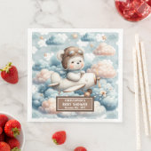 Teddy Bear Pilot Napkins Baby Duschtisch Dekoratio Serviette (Beispiel)
