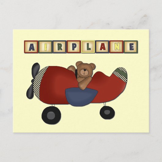 Teddy Bear Pilot Tshirts und Geschenke Postkarte (Vorderseite)