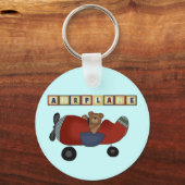 Teddy Bear Pilot Tshirts und Geschenke Schlüsselanhänger (Vorderseite)