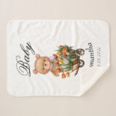 Teddy Bear Pink Babydusche Rustikale Blüte Sherpadecke (Vorderseite (Horizontal))