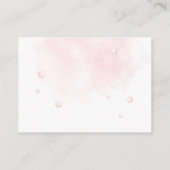 Teddy Bear Pink Balloon Girl Babydusche Begleitkarte (Rückseite)