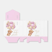 Teddy Bear Pink Balloons Baby Showbox Geschenkschachtel (Ungefaltet)