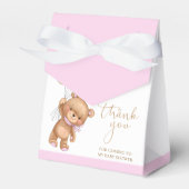 Teddy Bear Pink Balloons Baby Showbox Geschenkschachtel (Vorderseite)