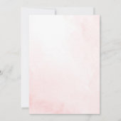 Teddy Bear Pink Balloons Babydusche Einladung (Rückseite)