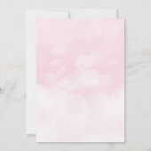 Teddy Bear Pink Balloons Gold Stars Taufe Dankeskarte (Rückseite)