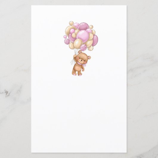 Teddy Bear Pink Balloons Was ist in eurem Purse Ga (Rückseite)