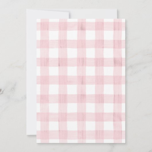 Teddy Bear Pink Beary First 1st Birthday Party Einladung (Rückseite)